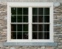 Stone Siding around twin window unit